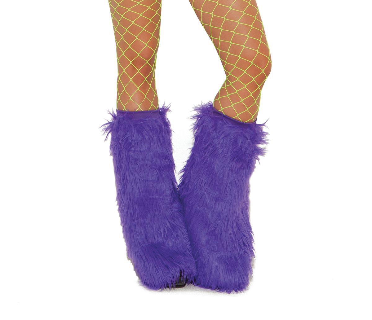 Black Furry Leg Warmers