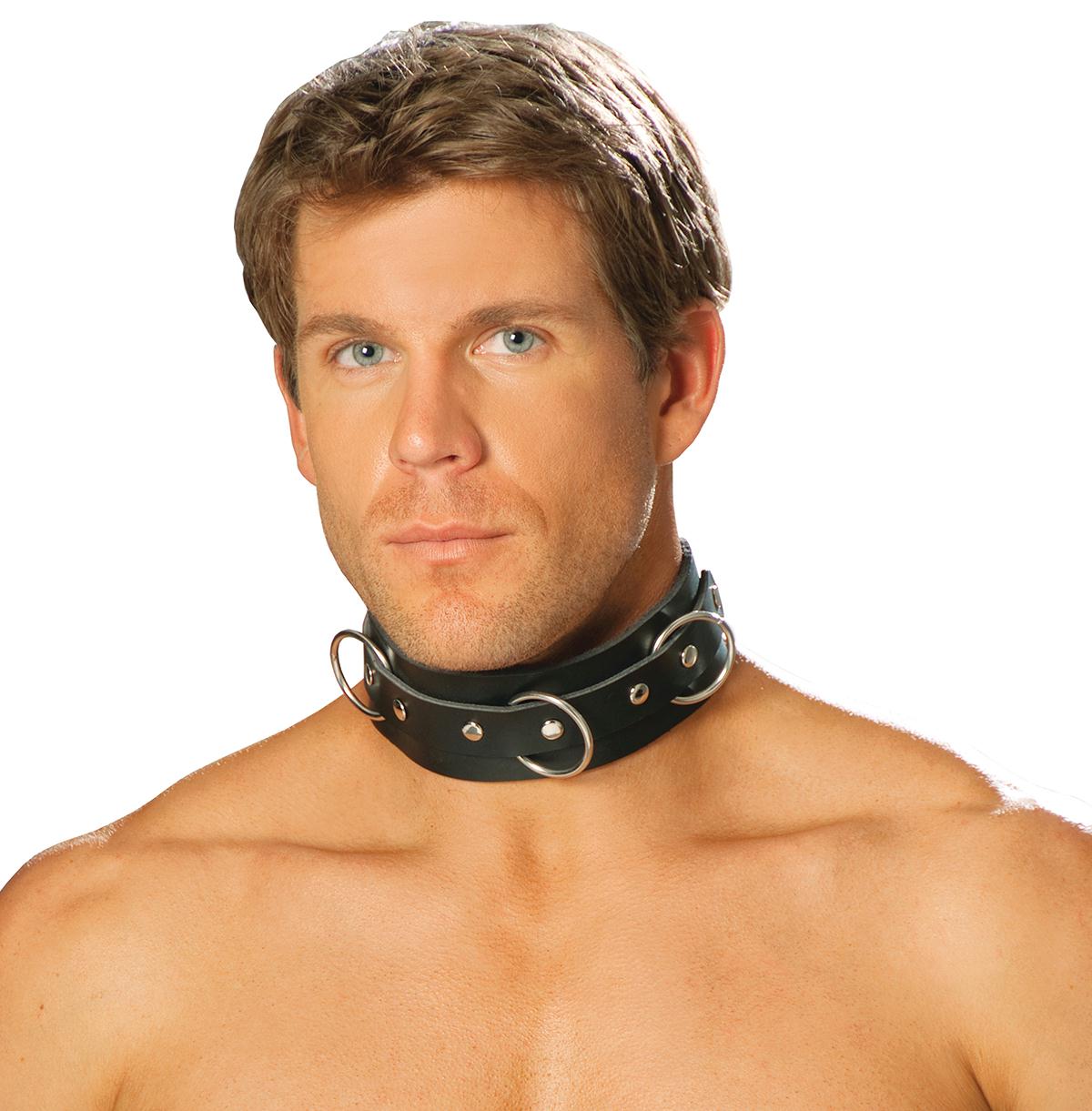 Leather Collar W- 3 O Rings